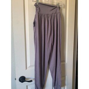 Ficerd Womens Lavender Lounge Pants With High Waist & Pockets Soft Stretch Mater